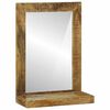 vidaXL F&uuml;rdőszobai t&uuml;k&ouml;r t&uuml;k&ouml;rrel Barna 50 x 22 x 70 cm T&ouml;m&ouml;r Mang&oacute;f&aacute;t