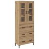 vidaXL Magasfi&uacute; 2 db Artisan t&ouml;lgy 69,5 x 34 x 180 cm Szerelt Fa