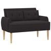 vidaXL Gombra tűz&ouml;tt loveseat Fekete 117 x 67 x 77 cm Boucl&eacute;