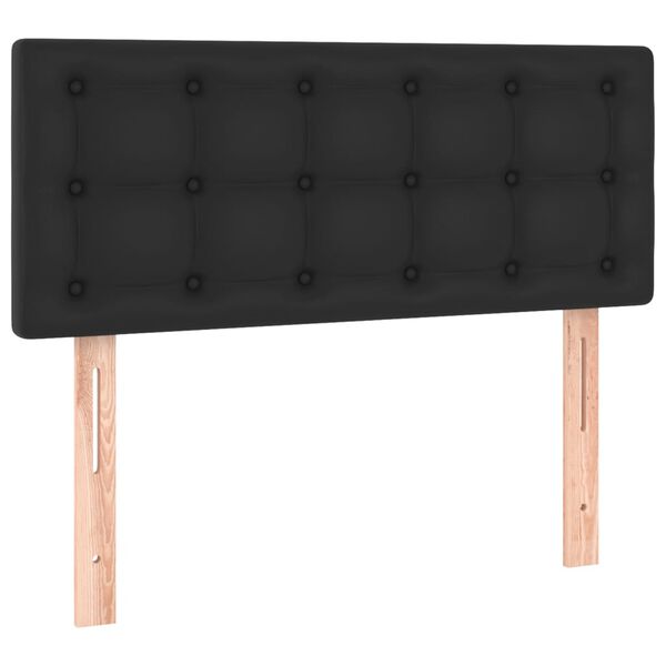 vidaXL fekete műbőr LED-es fejt&aacute;mla 80 x 5 x 78/88 cm