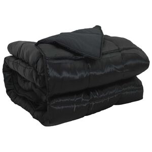 vidaXL Teljes &eacute;ves takar&oacute; Fekete 135 x 200 cm Satin &eacute;s Mikrosz&aacute;las