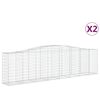 vidaXL 2 db &iacute;ves horganyzott vas gabion kos&aacute;r 400x50x100/120 cm