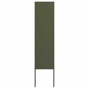 vidaXL Kertv&eacute;dő v&aacute;szon Oliva z&ouml;ld 32 x 140 cm Hidegen hengerelt ac&eacute;l