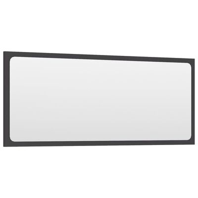 vidaXL szürke forgácslap fürdőszobai tükör 90 x 1,5 x 37 cm