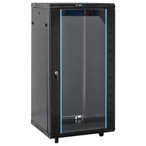 vidaXL 22U h&aacute;l&oacute;zati szekr&eacute;ny forg&oacute;l&aacute;bbal 19" IP20 60x60x120 cm
