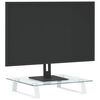 vidaXL fehér edzett üveg és fém monitorállvány 40 x 35 x 8 cm