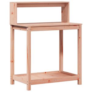 vidaXL t&ouml;m&ouml;r dugl&aacute;szfenyő &uuml;ltetőasztal polccal 82,5 x 50 x 109,5 cm