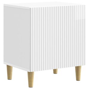 vidaXL &Eacute;jjeliszekr&eacute;ny Magasf&eacute;nyű Feh&eacute;r 43 x 34,5 x 50 cm Szerelt Fa