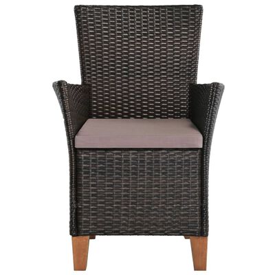 vidaXL 2 db barna polyrattan kültéri szék párnával