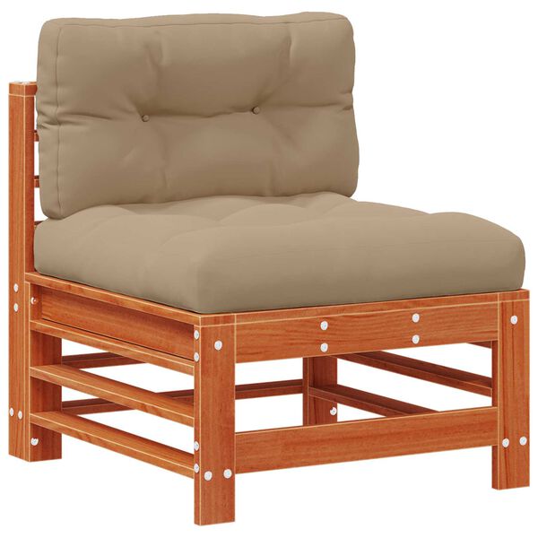 vidaXL Kerti lounge szett 6 pcs Viaszbarna T&ouml;m&ouml;r fenyő