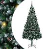 vidaXL Mű kar&aacute;csonyfa 300 LED-del Z&ouml;ld 210 cm PVC &eacute;s Ac&eacute;l &eacute;s Műanyag