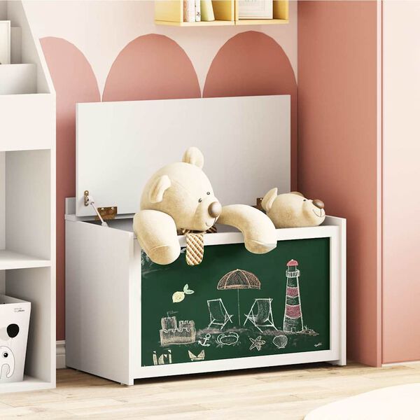 vidaXL T&aacute;rol&oacute; doboz kr&eacute;t&aacute;val a tetej&eacute;n ROROS Feh&eacute;r 73 x 40 x 55 cm