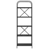 vidaXL K&ouml;nyvespolc Fekete t&ouml;lgy 60 x 30 x 183 cm Faanyag