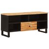 vidaXL TV szekr&eacute;ny fi&oacute;kkal Barna 100 x 33 x 46 cm T&ouml;m&ouml;r Mang&oacute;f&aacute;t