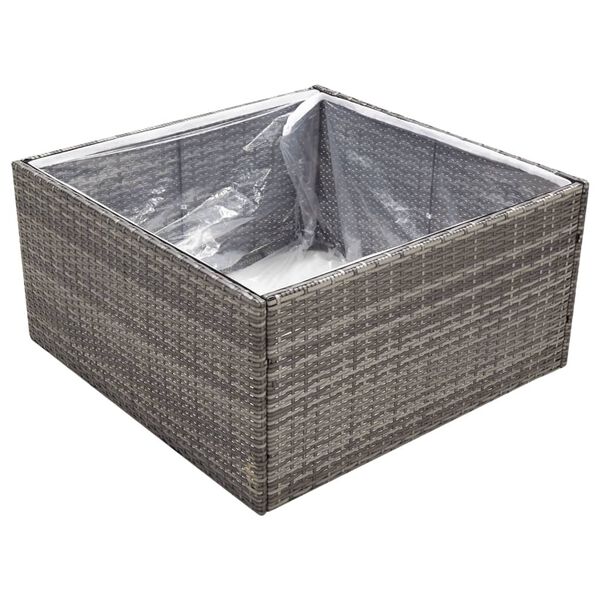 vidaXL sz&uuml;rke polyrattan kerti &uuml;ltetől&aacute;da 80 x 80 x 40 cm