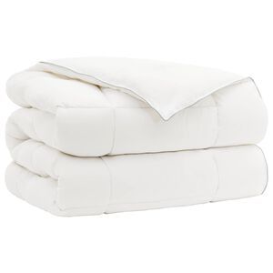 vidaXL Paplan 200x200 cm T&eacute;li 450 GSM Ausztr&aacute;l Gyapj&uacute; Feh&eacute;r