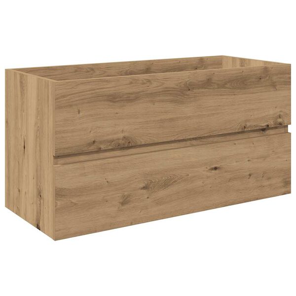 vidaXL kézműves mosogatószekrény beépített medencével és csapteleppel