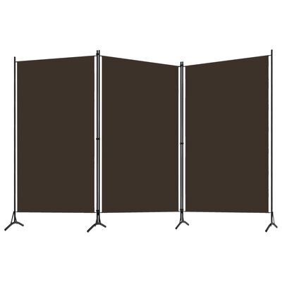 vidaXL barna 3 paneles paraván 260 x 180 cm