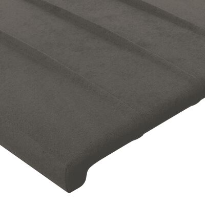 vidaXL sötétszürke bársony rugós ágy matraccal 100 x 200 cm