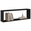 vidaXL 4 db fekete szerelt fa fali kockapolc 80 x 15 x 26,5 cm
