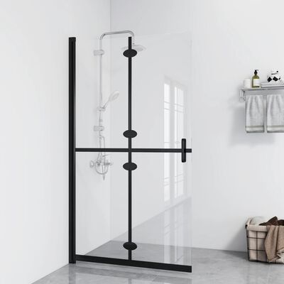 vidaXL átlátszó ESG üveg összecsukható zuhanyfal 100 x 190 cm