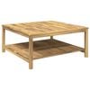 vidaXL Doh&aacute;nyz&oacute;asztal Feh&eacute;rre festett 100,5 x 98 x 45 cm T&ouml;m&ouml;r Ak&aacute;cfa