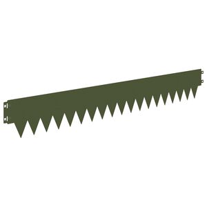 vidaXL Fűszeg&eacute;lyez&eacute;s 10 db 103 x 15 cm Ac&eacute;l Olajz&ouml;ld