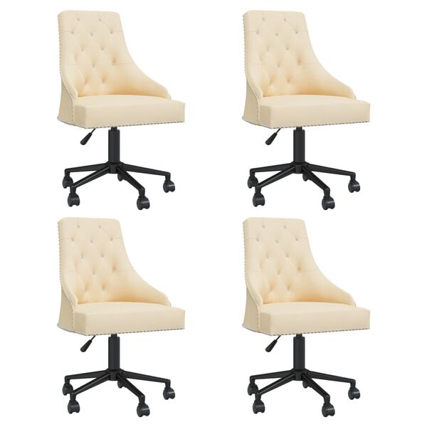 vidaXL 4 db kr&eacute;msz&iacute;nű b&aacute;rsony forg&oacute; &eacute;tkezősz&eacute;k