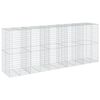 vidaXL horganyzott vas gabion kos&aacute;r fed&eacute;llel 500 x 100 x 200 cm