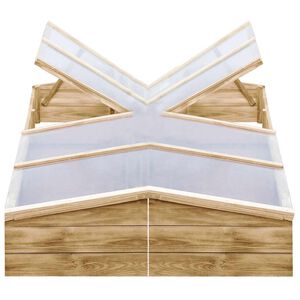vidaXL 2 db impregn&aacute;lt fenyőfa melegh&aacute;z 200 x 50 x 35 cm