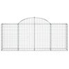 vidaXL 8 db íves horganyzott vas gabion kosár 200x30x80/100 cm
