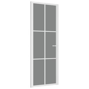 vidaXL feh&eacute;r ESG &uuml;veg &eacute;s alum&iacute;nium belt&eacute;ri ajt&oacute; 76 x 201,5 cm