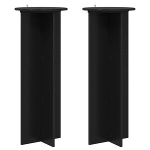 vidaXL N&ouml;v&eacute;ny&aacute;llv&aacute;ny 2 db Fekete &Oslash;40 x 100 cm Szerelt Fa