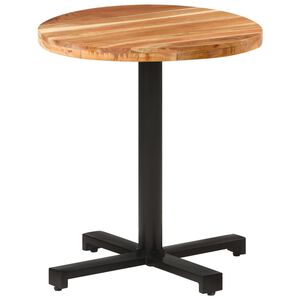 vidaXL kerek t&ouml;m&ouml;r ak&aacute;cfa bisztr&oacute;asztal &Oslash;70 x 75 cm