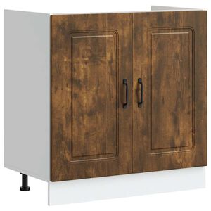 vidaXL Mosogat&oacute; sljzat szekr&eacute;ny Kalmar f&uuml;st&ouml;lt t&ouml;lgy 80x46x81,5 cm