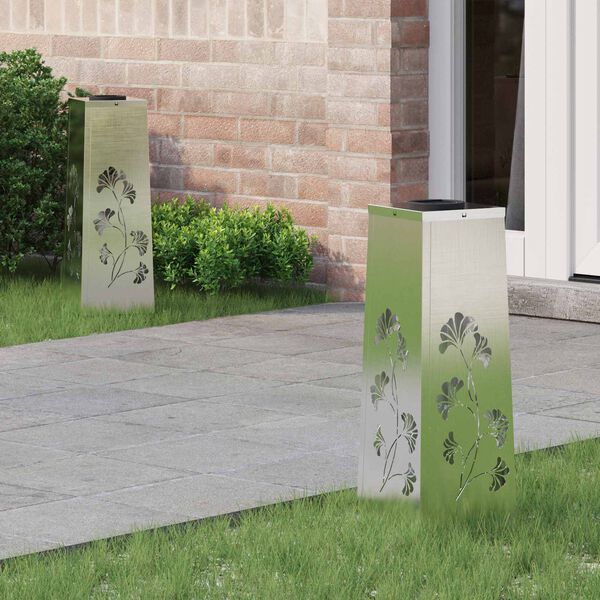 vidaXL Napelemmel műk&ouml;dő LED &ouml;sv&eacute;ny vil&aacute;g&iacute;t&aacute;s 2 pcs Rozsdamentes ac&eacute;l