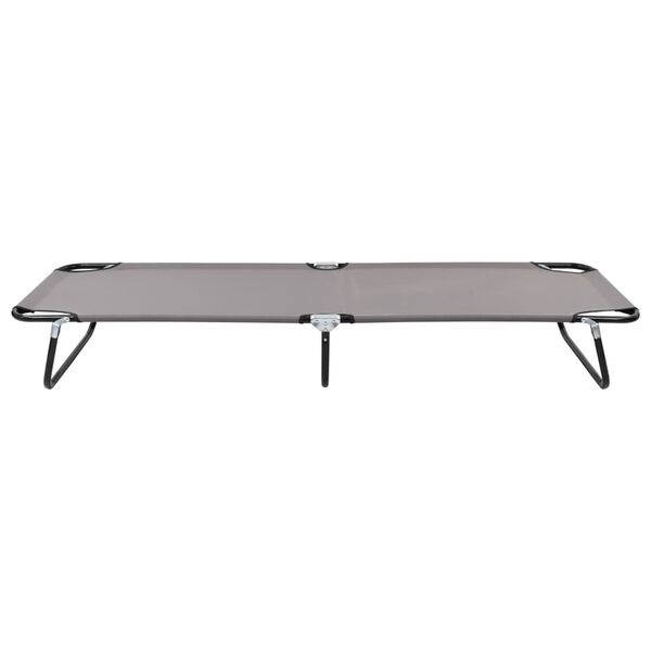 vidaXL szürke összecsukható acél napozóágy