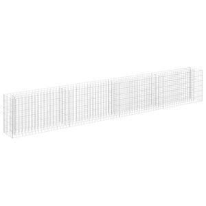 vidaXL horganyzott ac&eacute;l gabion magas&aacute;gy&aacute;s 360 x 30 x 60 cm