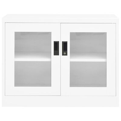 vidaXL fehér acél irodai szekrény 90 x 40 x 70 cm