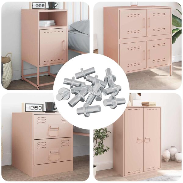 vidaXL Polc Peg 12 pcs Ez&uuml;st 8,6 x 8,6 x 14,6 mm Ac&eacute;l