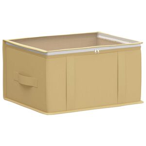 vidaXL T&aacute;rol&oacute; doboz &aacute;tl&aacute;tsz&oacute; tetejű ablakkal Kr&eacute;msz&iacute;nű 43 x 34 x 23 cm