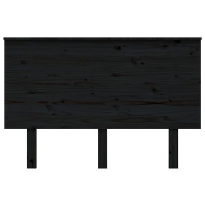 vidaXL fekete tömör fenyőfa ágyfejtámla 124x6x82,5 cm