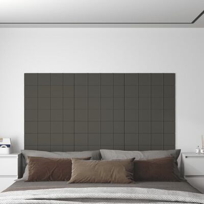 vidaXL 12 db sötétszürke bársony fali panel 60x15 cm 1,08 m²