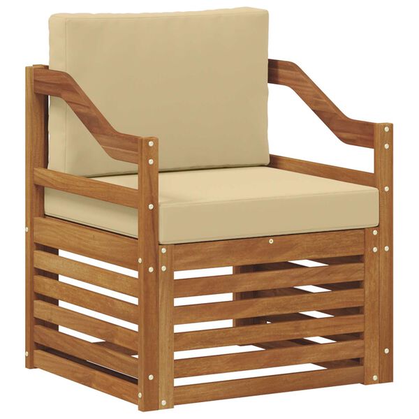 vidaXL K&uuml;lt&eacute;ri kanap&eacute; szett p&aacute;rn&aacute;val Term&eacute;szetes 67 x 63 x 73 cm