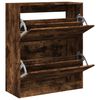vidaXL f&uuml;st&ouml;s t&ouml;lgy sz&iacute;nű szerelt fa cipőszekr&eacute;ny 80 x 34 x 96,5 cm