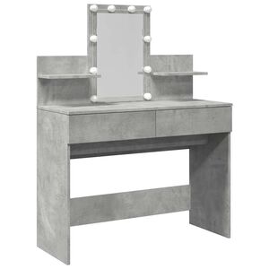 vidaXL betonsz&uuml;rke f&eacute;s&uuml;lk&ouml;dőasztal LED-del 100 x 40 x 130 cm