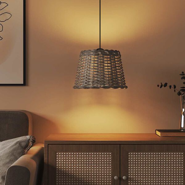 vidaXL barna fonott mennyezeti l&aacute;mpaernyő &Oslash;30 x 20 cm