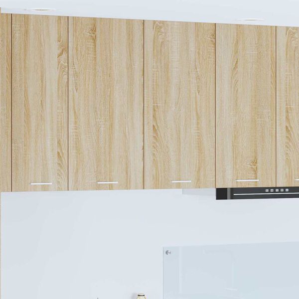 vidaXL F&uuml;ggő szekr&eacute;ny t&aacute;rol&oacute;val Sonoma t&ouml;lgy 80 x 31 x 80 cm Faanyag