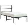 vidaXL fekete f&eacute;m &aacute;gykeret fejt&aacute;ml&aacute;val 90 x 200 cm