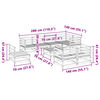 vidaXL 9 r&eacute;szes impregn&aacute;lt fenyőfa kerti kanap&eacute;szett